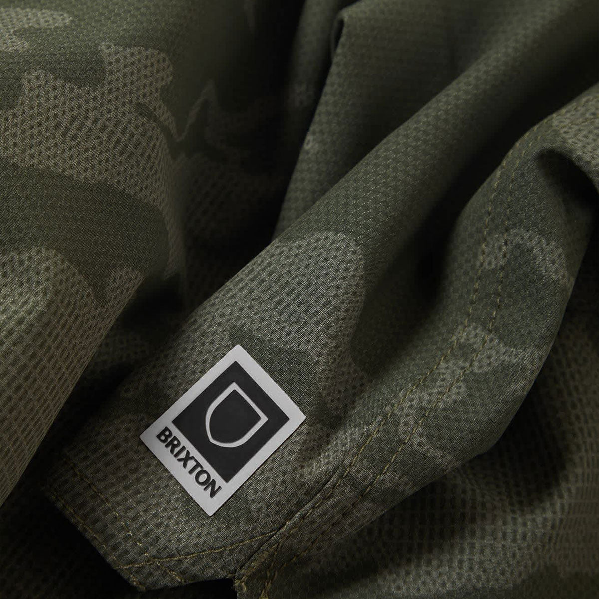 Brixton Journey Active Shorts - Olive Tiger Camo
