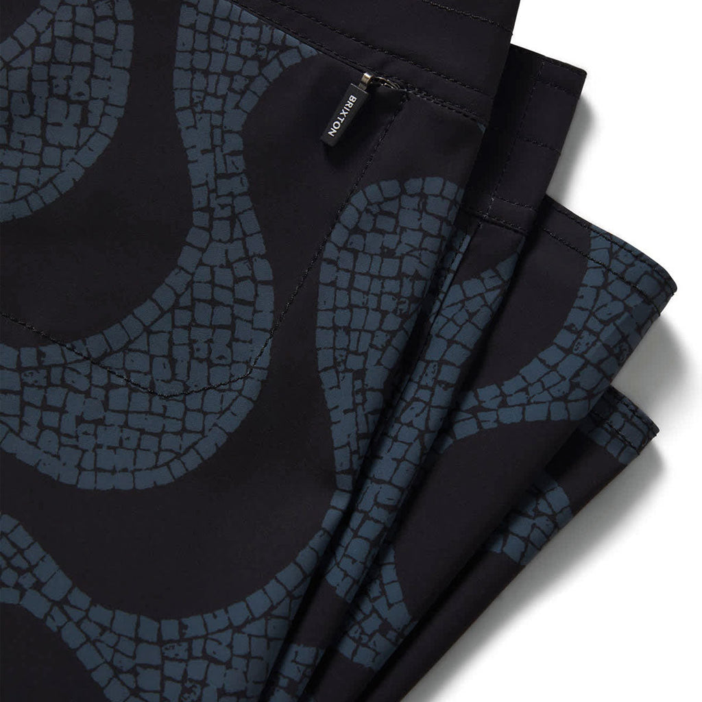 Brixton Blitz 19 Boardshorts - Black/Future Grey Warped Tile