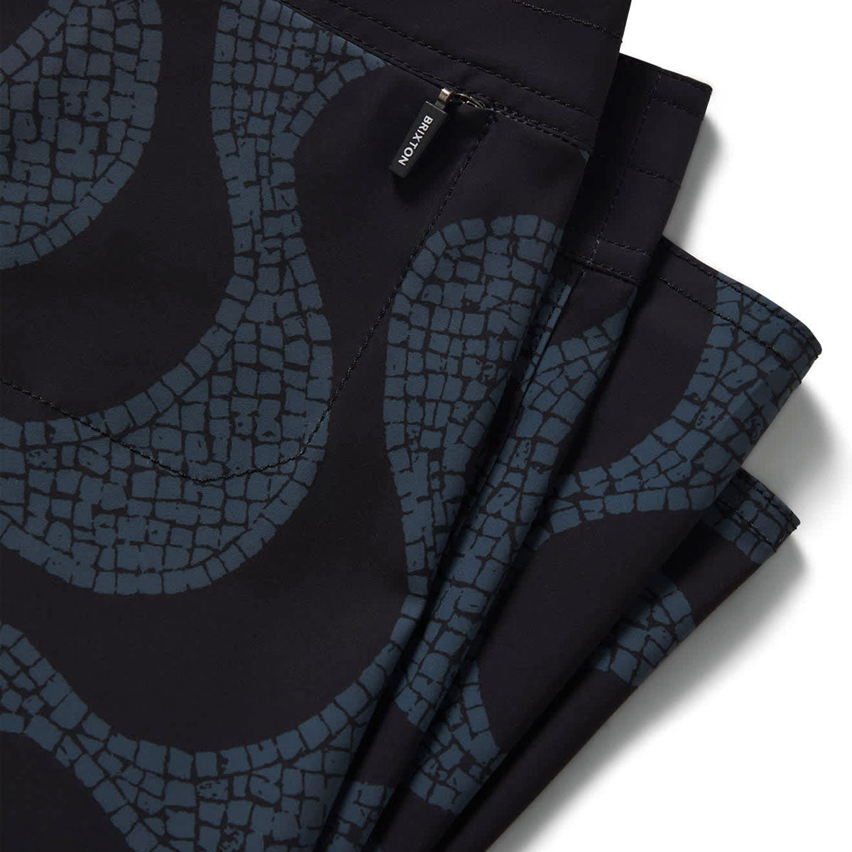 Brixton Blitz 19 Boardshorts - Black/Future Grey Warped Tile