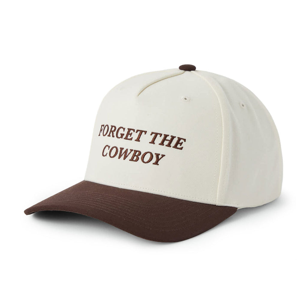 Brixton Forget The Cowboy Netplus MP Snapback Hat - Chocolate/Off White