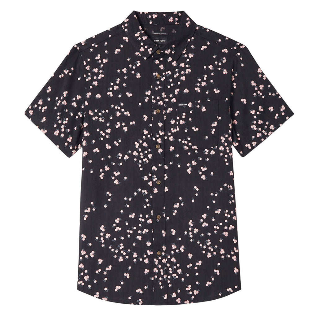 Brixton Charter Slub Shirt - Black/Pink
