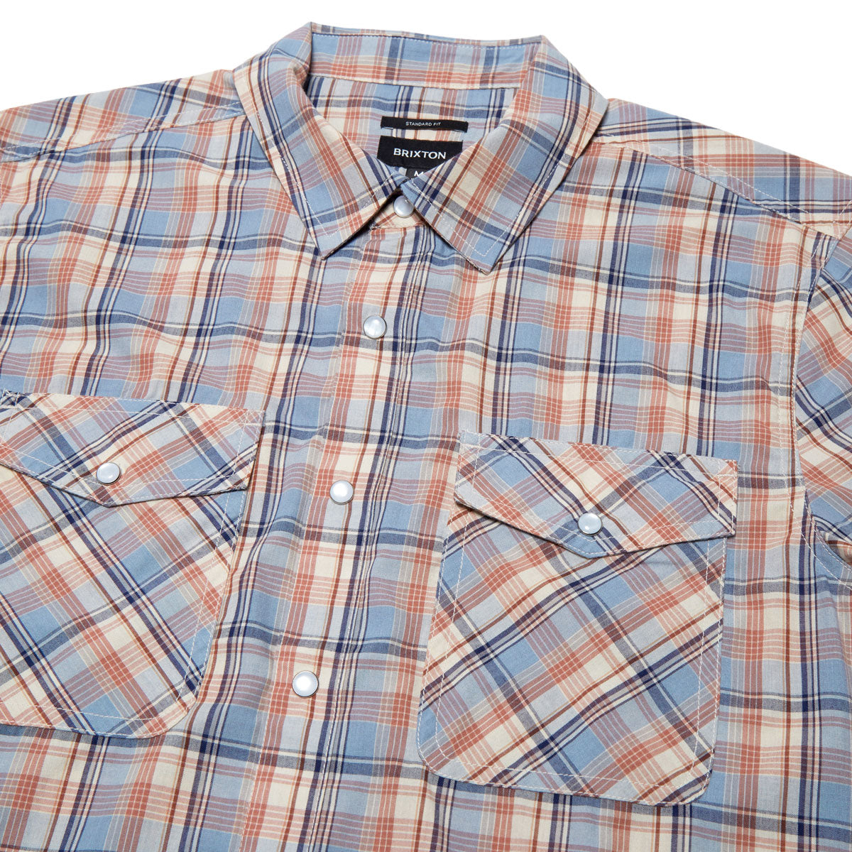 Brixton The Breezy Wayne Shirt - Blue Multi Plaid