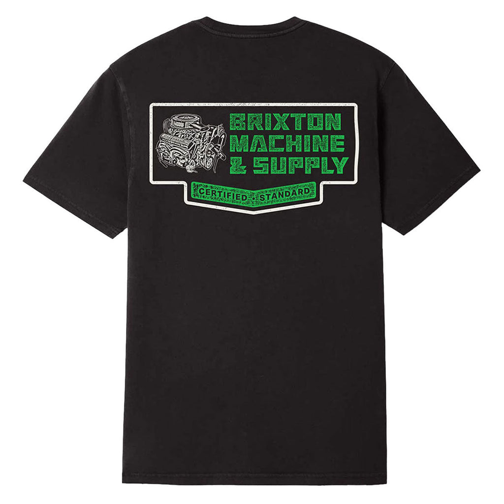 Brixton Machine T-Shirt - Black Worn Wash
