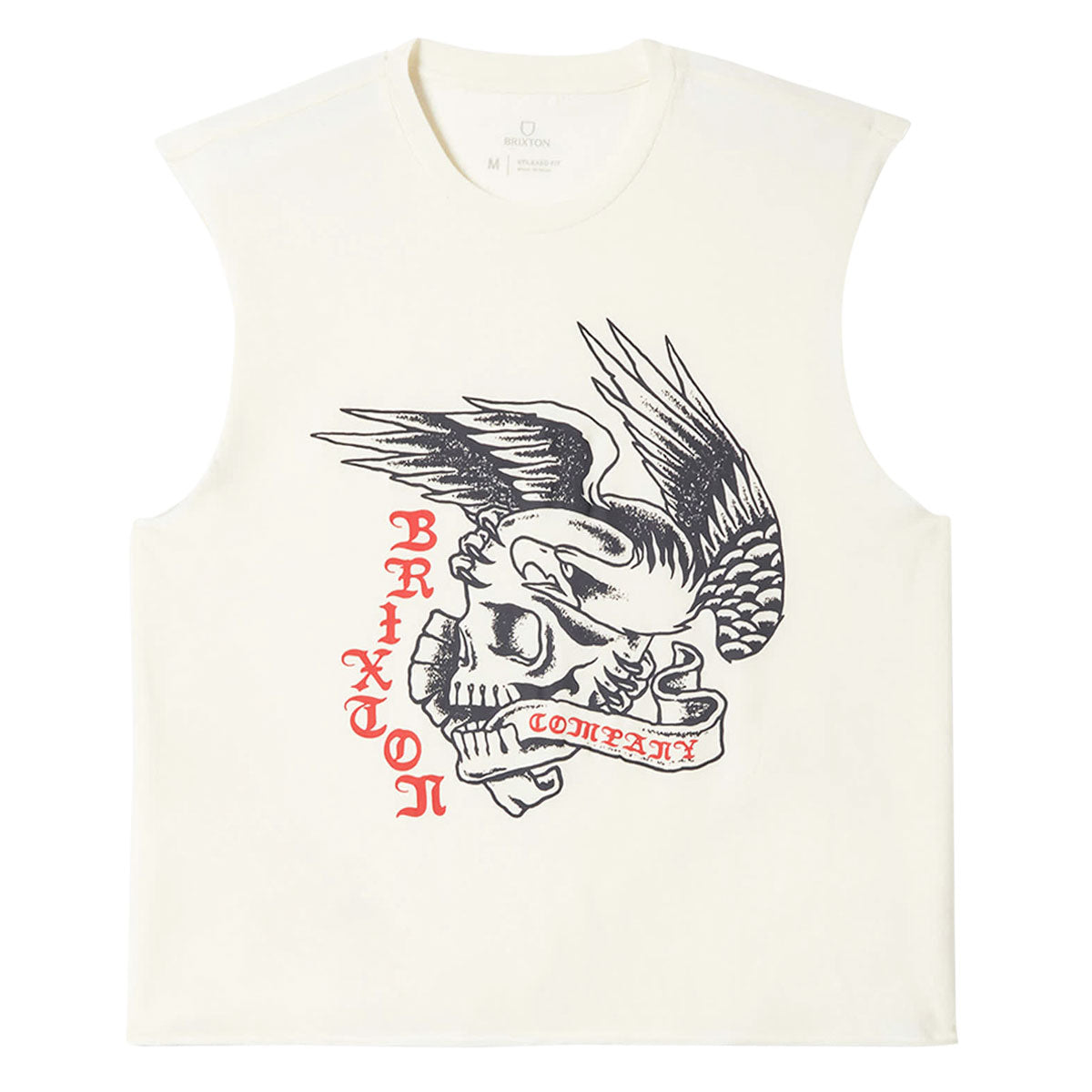 Brixton Wolcott Worn In Boxy Muscle Tank Top - Off White