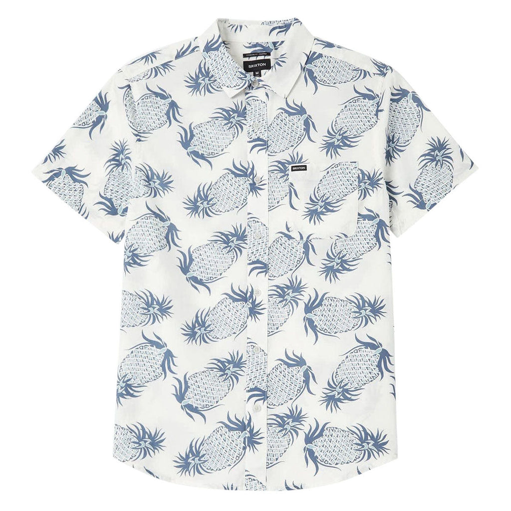 Brixton Charter Print Shirt - Off White Pineapple