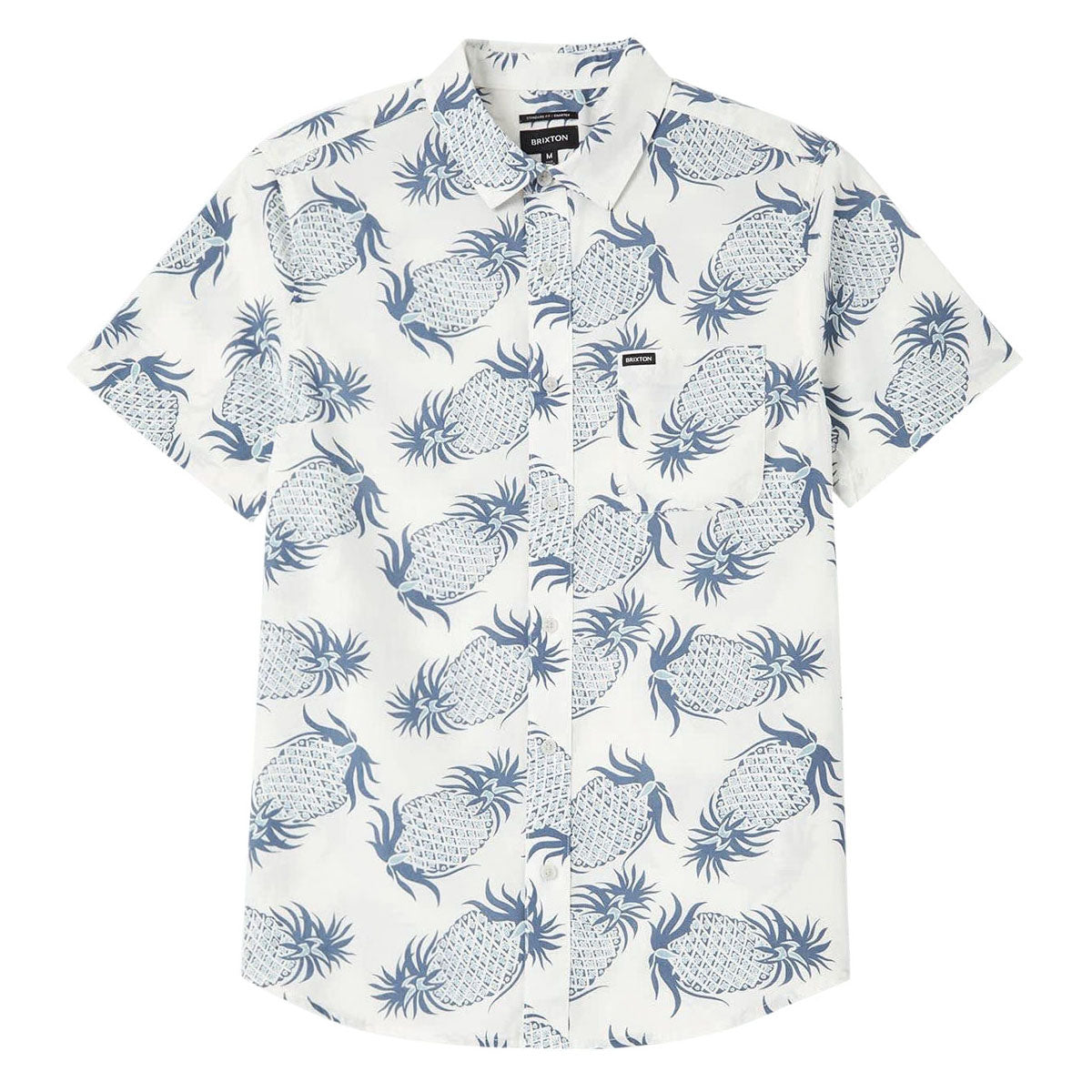 Brixton Charter Print Shirt - Off White Pineapple