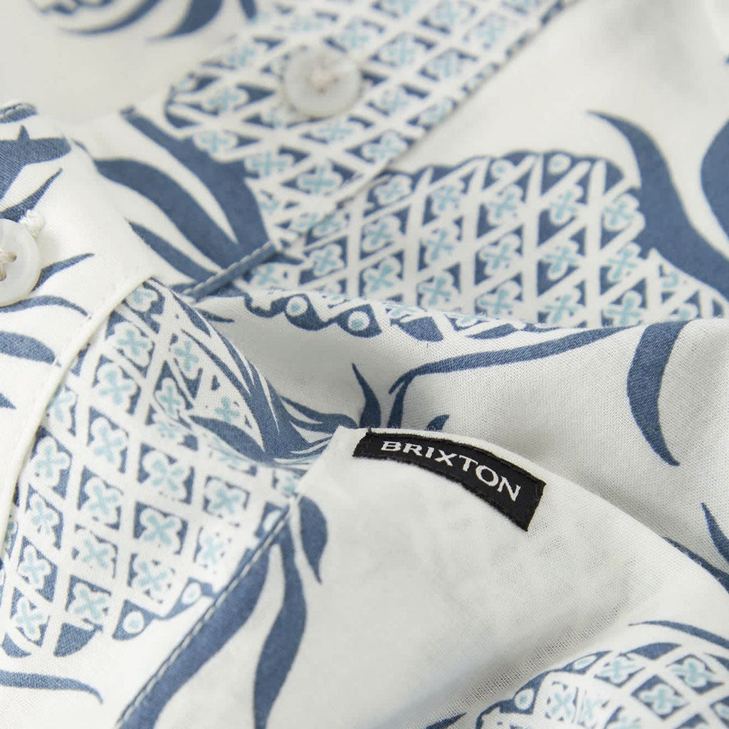 Brixton Charter Print Shirt - Off White Pineapple