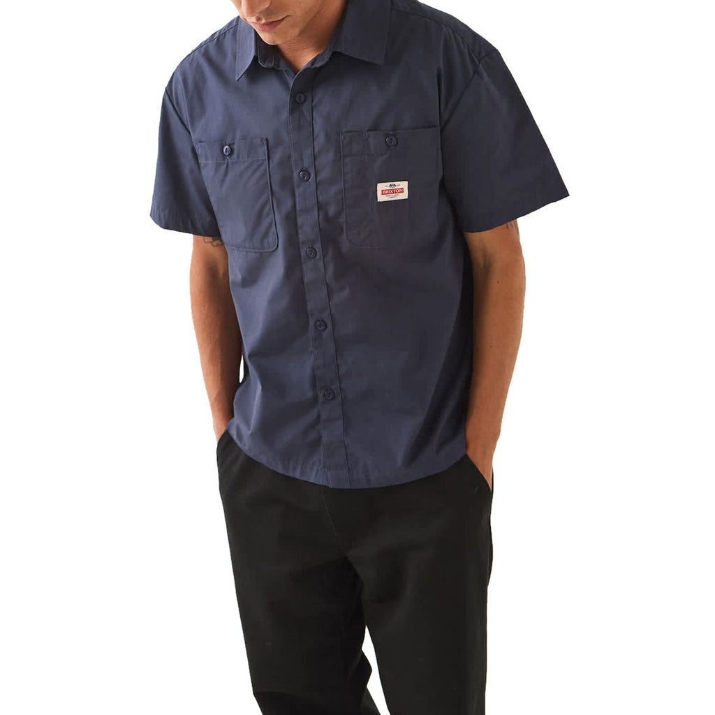 Brixton Trademark Woven Shirt - Washed Navy