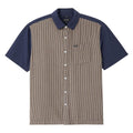 Brixton Cru Woven Shirt - Classic Navy Color Blocked