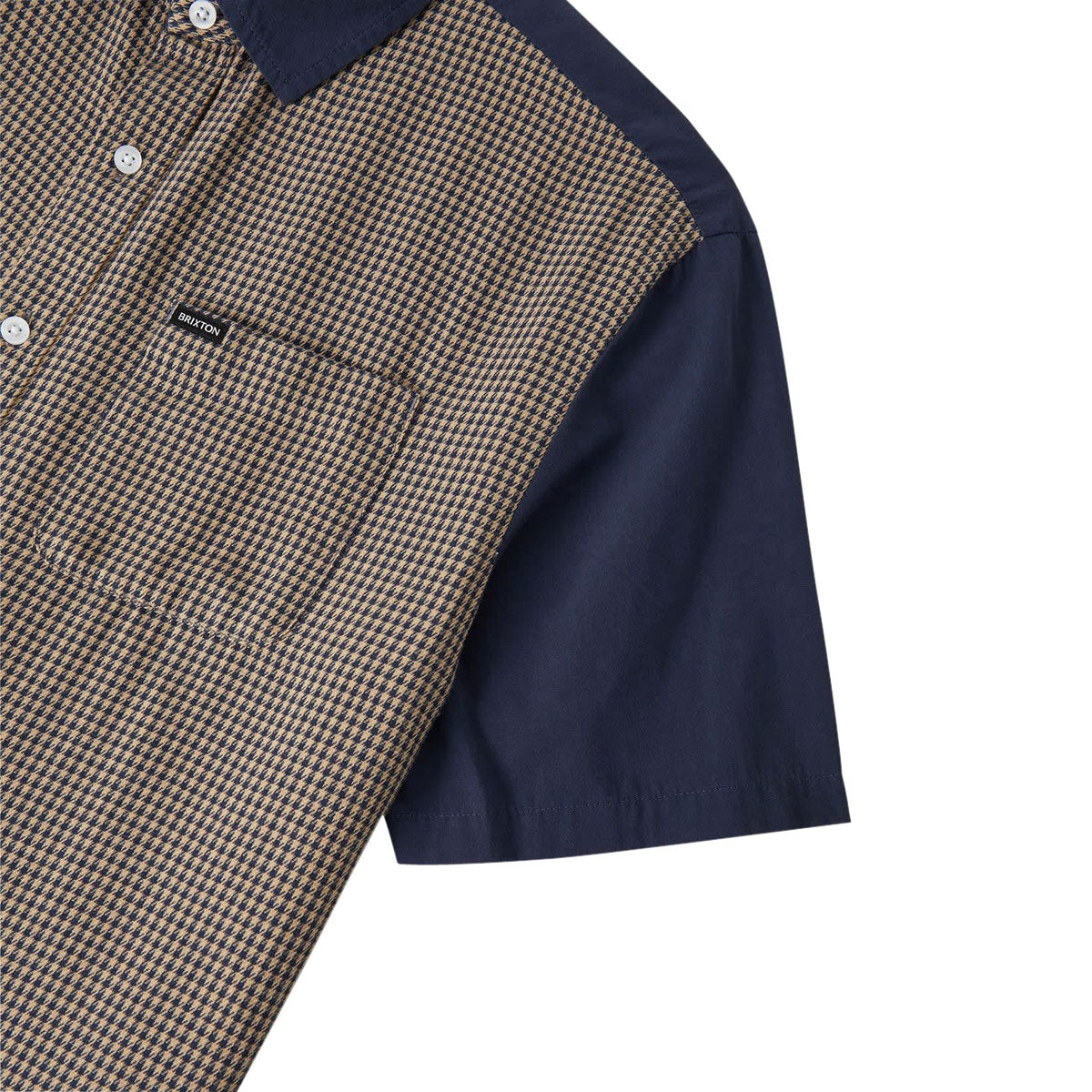 Brixton Cru Woven Shirt - Classic Navy Color Blocked