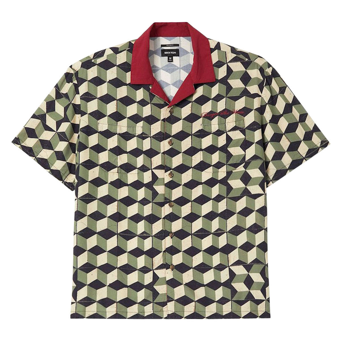 Brixton Burger She Wrote Shirt - Black/Green Tile