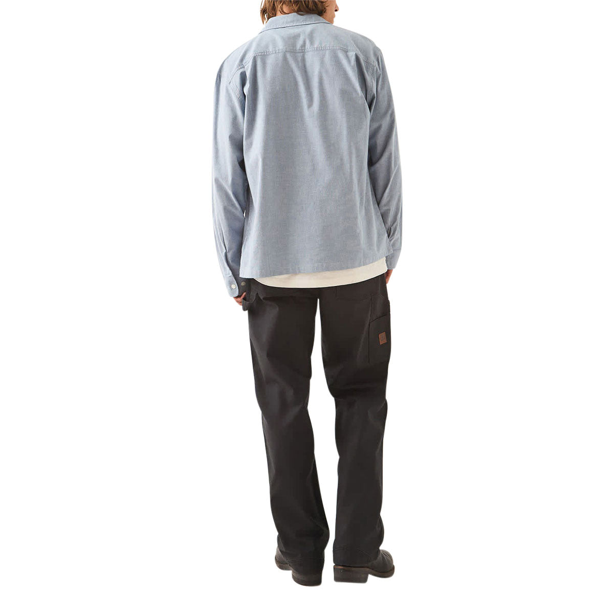 Brixton x Ford Service Dept Long Sleeve Work Shirt - Blue Chambray