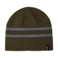 Brixton Skully Beanie - Dark Olive/Heather Grey Stripe