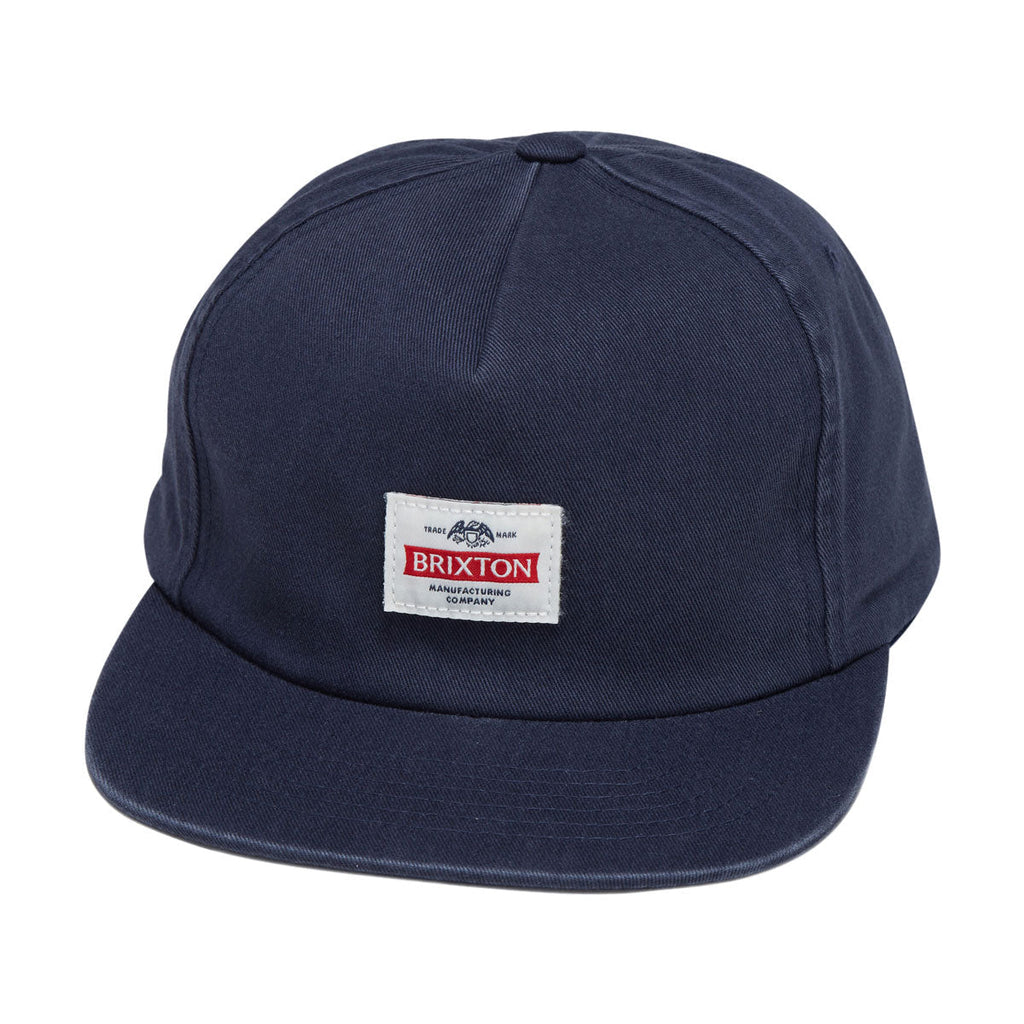 Brixton Trademark Snapback Hat - Washed Navy