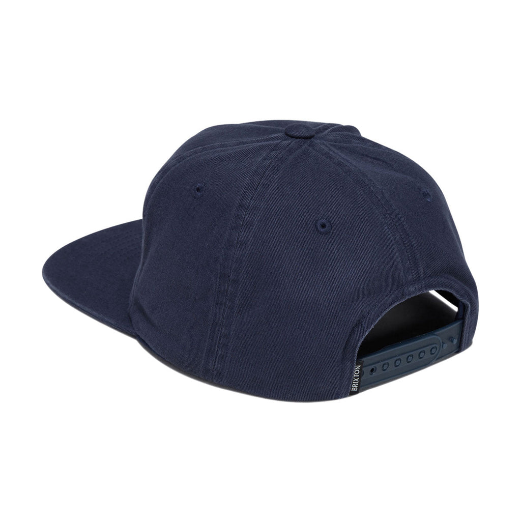 Brixton Trademark Snapback Hat - Washed Navy