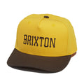 Brixton Homerun Snapback Hat - Golden Hour/Walnut Brown