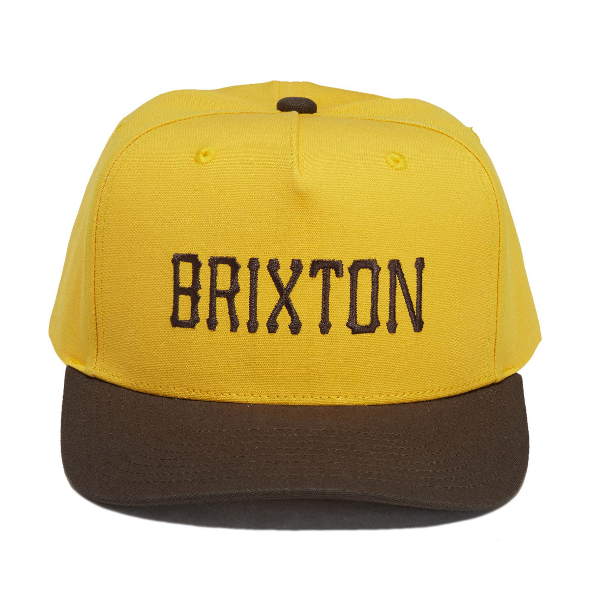 Brixton Homerun Snapback Hat - Golden Hour/Walnut Brown