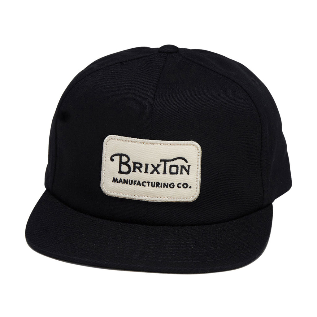 Brixton Grade Snapback Hat - Black/Off White