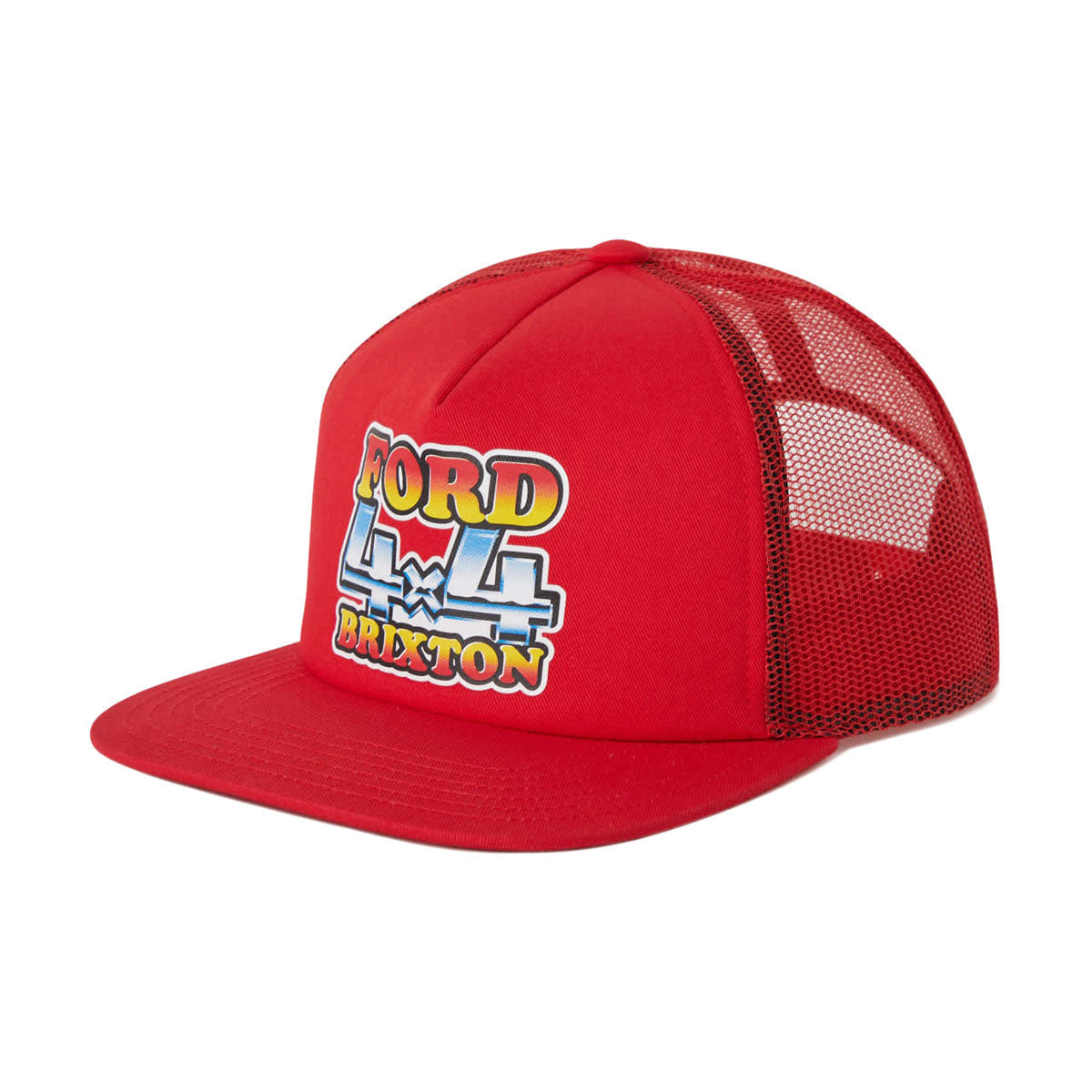 Brixton x Ford 4x4 Chrome Trucker Hat - Rangoon Red