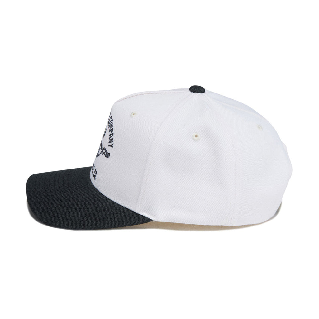 Brixton x Ford Mustang Snapback Hat - Wimbledone White/Burnt Rubber