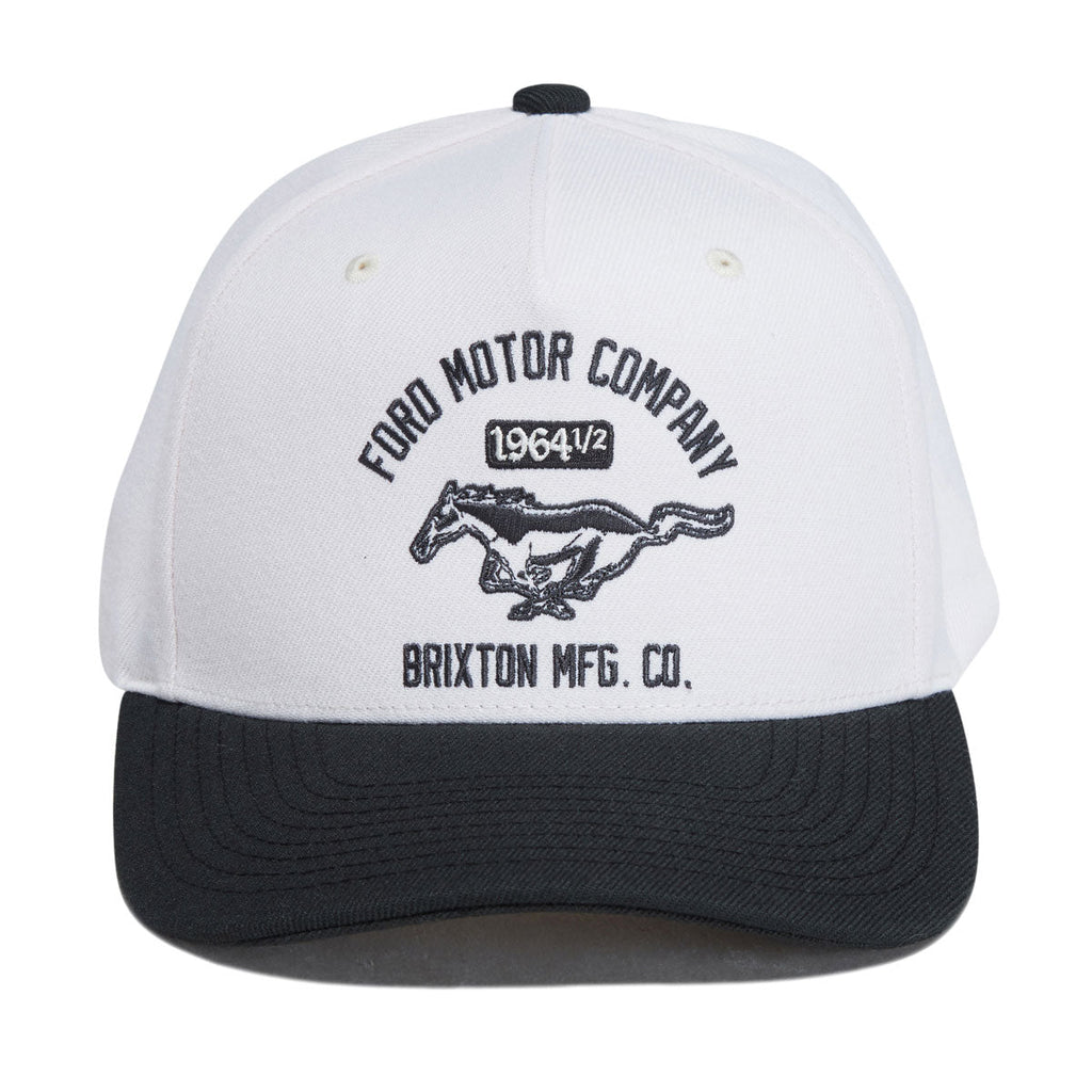 Brixton x Ford Mustang Snapback Hat - Wimbledone White/Burnt Rubber
