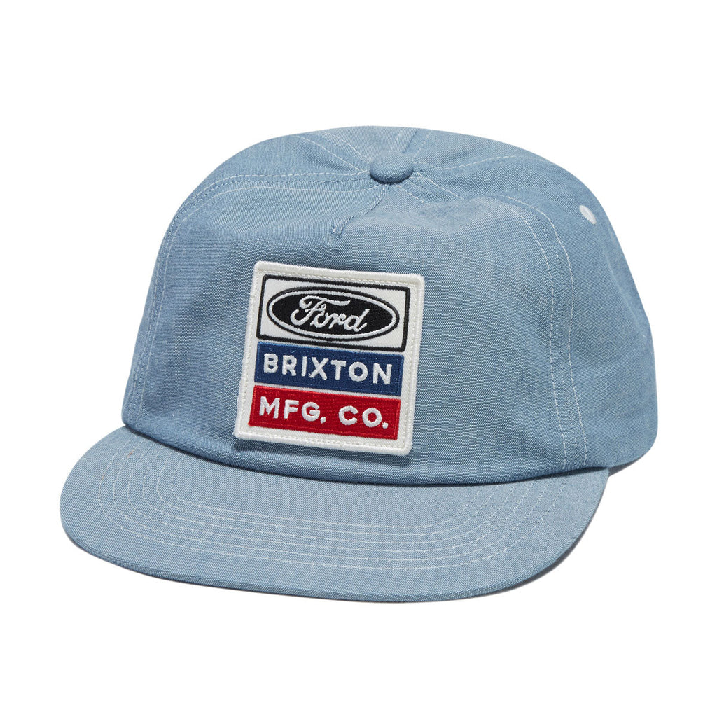 Brixton x Ford Service Dept Snapback Hat - Blue Chambray