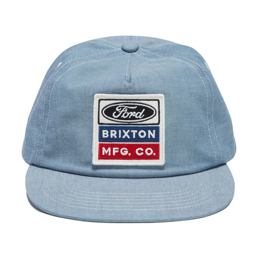 Brixton x Ford Service Dept Snapback Hat - Blue Chambray