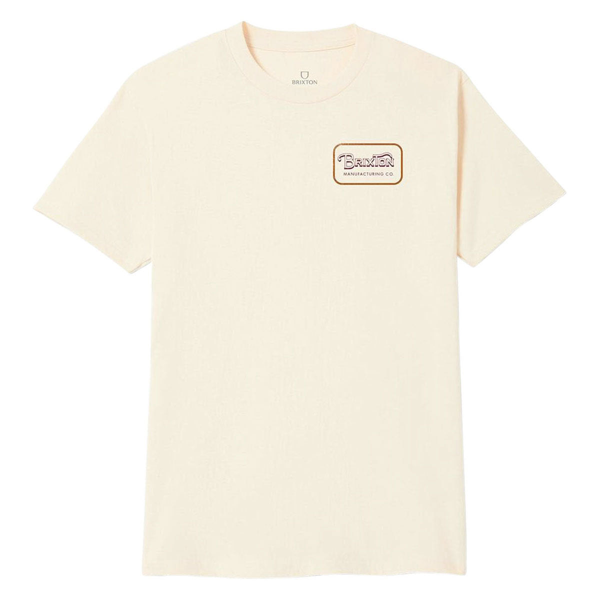 Brixton Grade T-Shirt - Cream/Burgundy/Rust