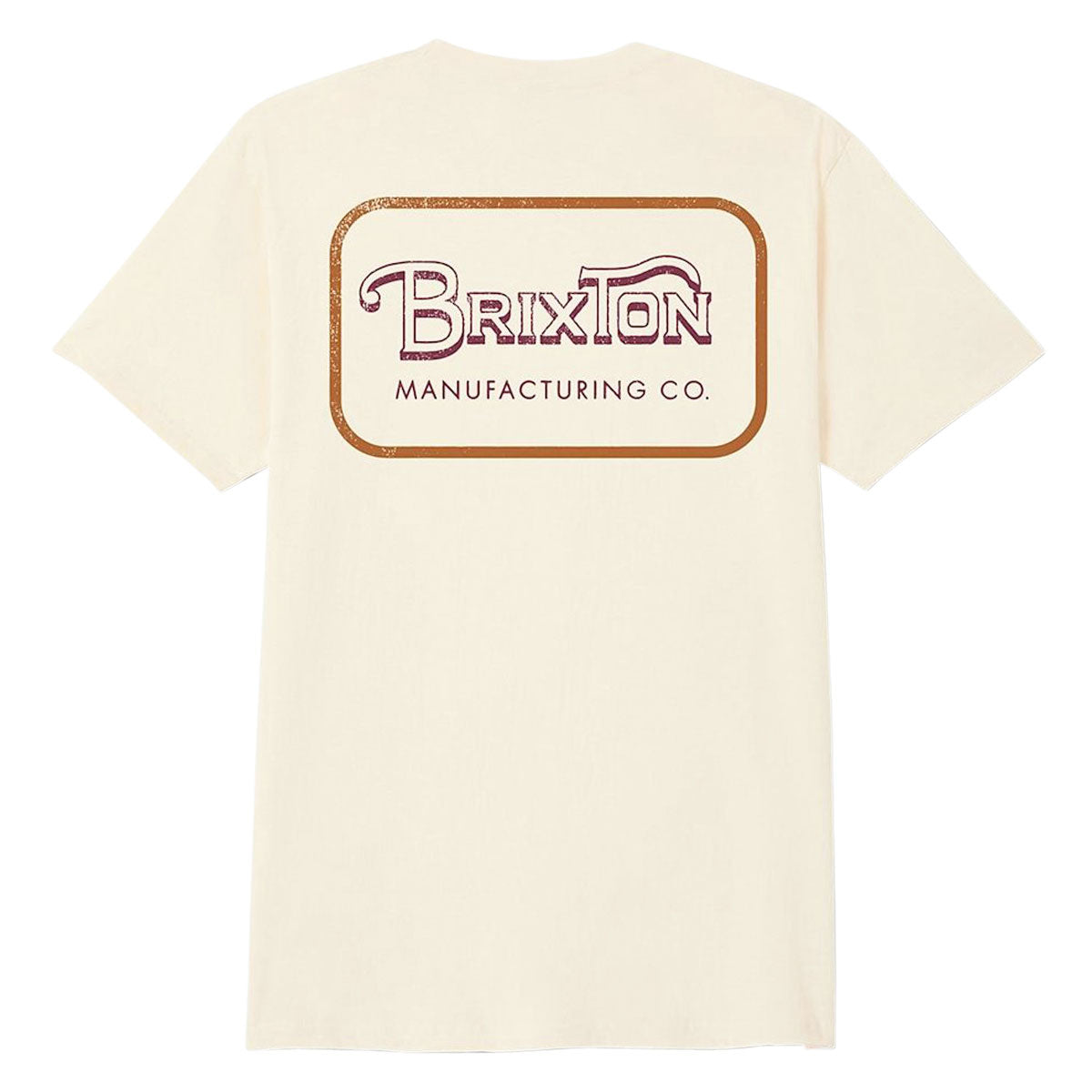 Brixton Grade T-Shirt - Cream/Burgundy/Rust