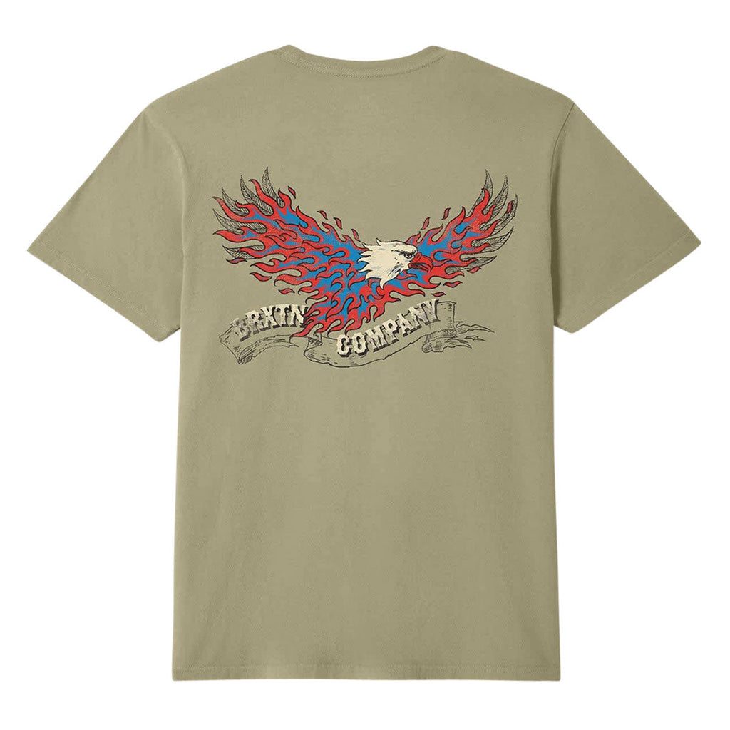 Brixton Blazing T-Shirt - Olive Surplus Worn Wash