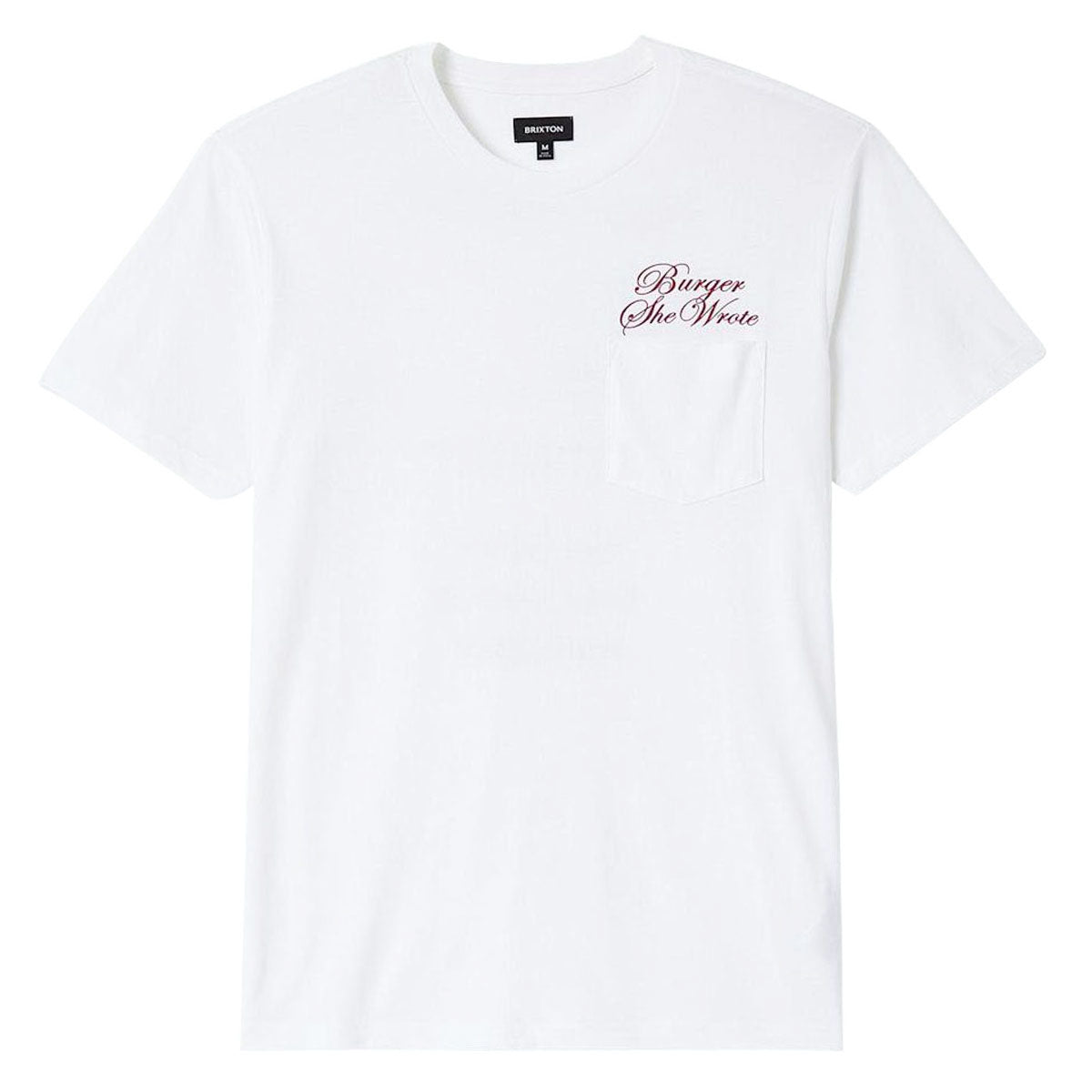 Brixton Burger She Wrote Pocket T-Shirt - White