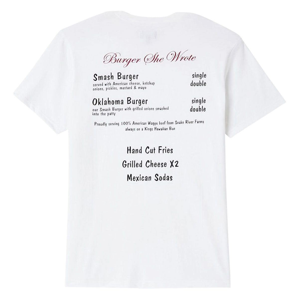 Brixton Burger She Wrote Pocket T-Shirt - White