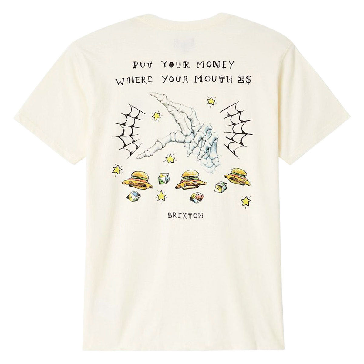 Brixton Burger She Wrote T-Shirt - Natural