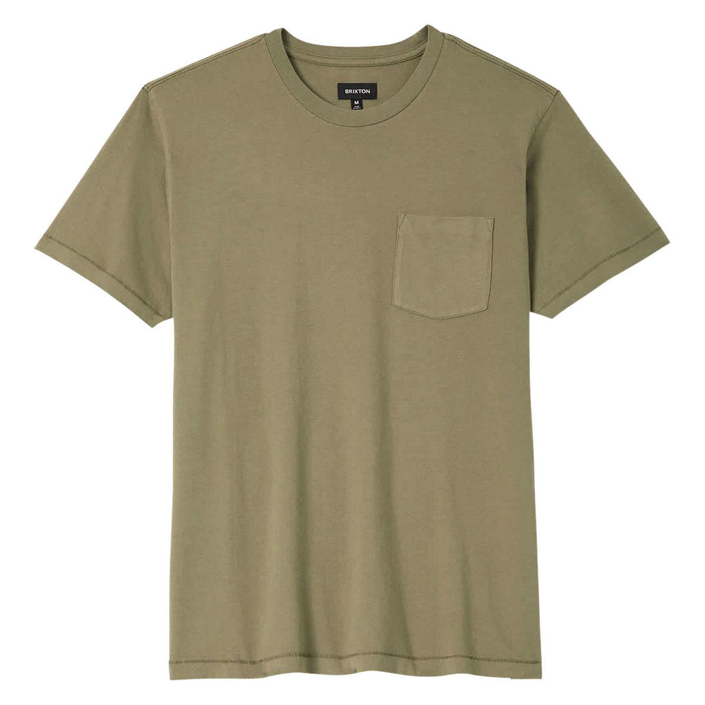 Brixton Baseline Pocket T-Shirt - Olive Surplus Vintage Wash
