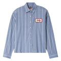Brixton x Ford Mustang Sally Long Sleeve Shirt - Blue Chambray/Stripe