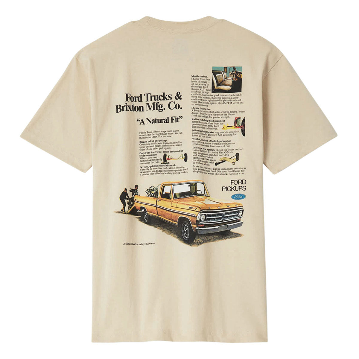 Brixton x Ford 71 Pickup T-Shirt - Wimbledon White
