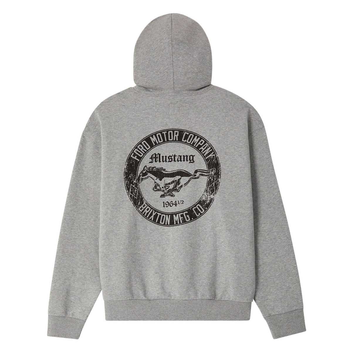 Brixton x Ford Mustang Hoodie - Heather Grey