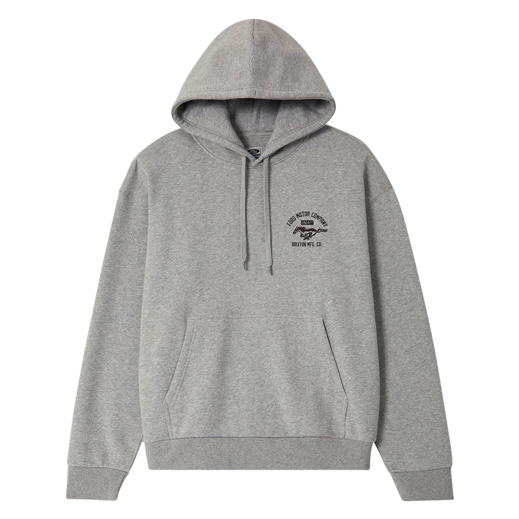 Brixton x Ford Mustang Hoodie - Heather Grey