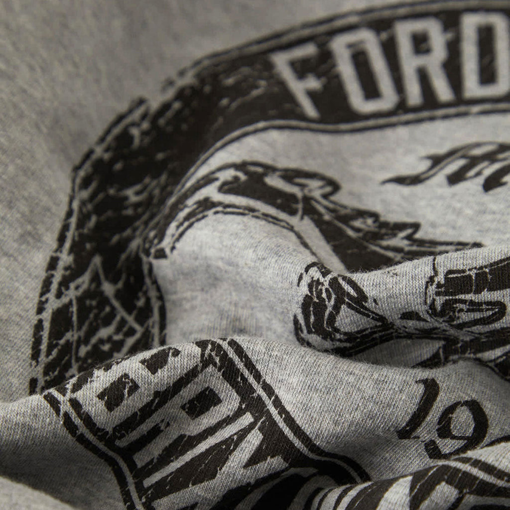 Brixton x Ford Mustang Hoodie - Heather Grey