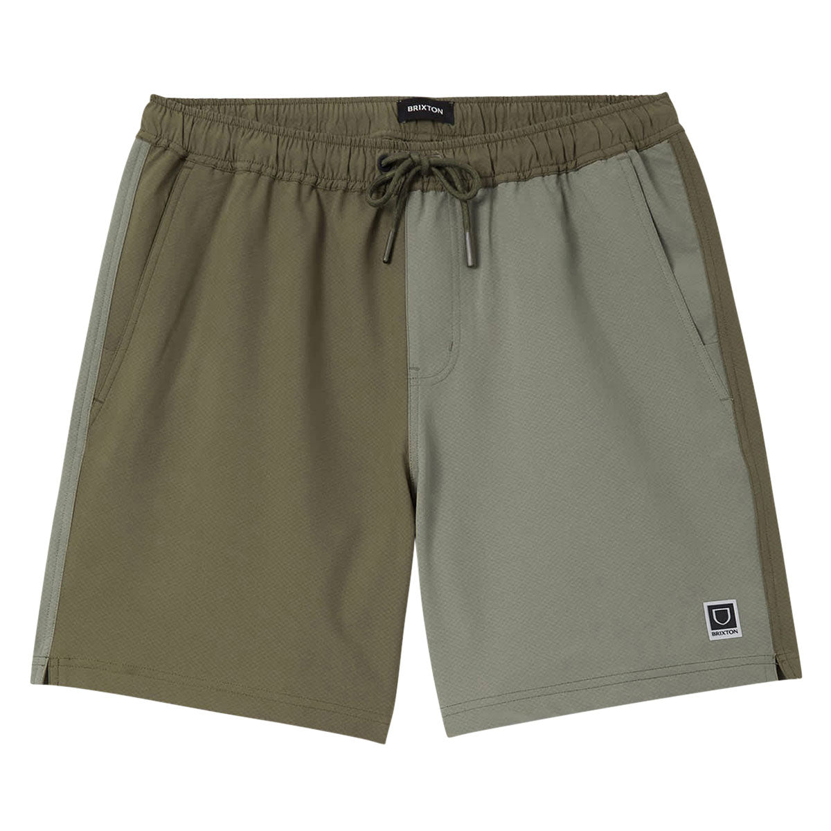 Brixton Journey Active Shorts - Dark Olive/Olive Surplus