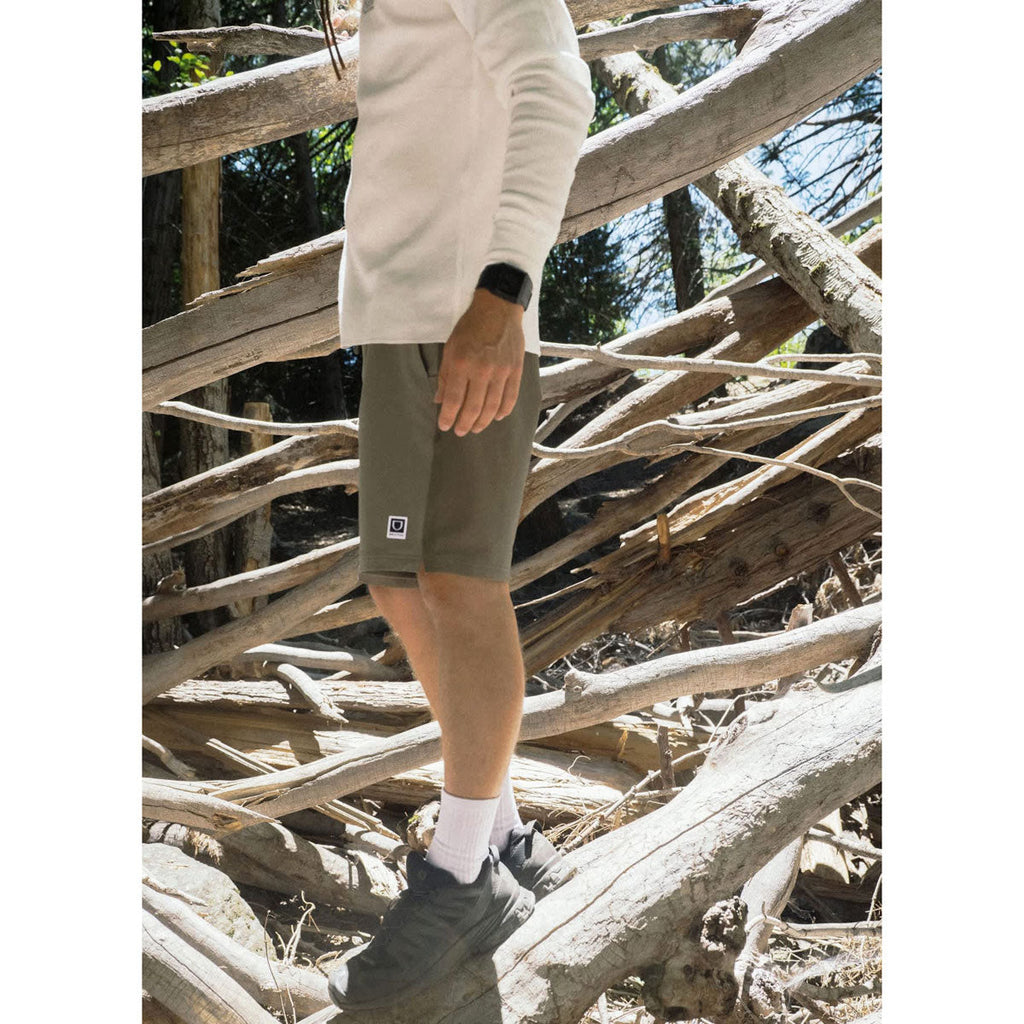 Brixton Journey Active Shorts - Dark Olive/Olive Surplus