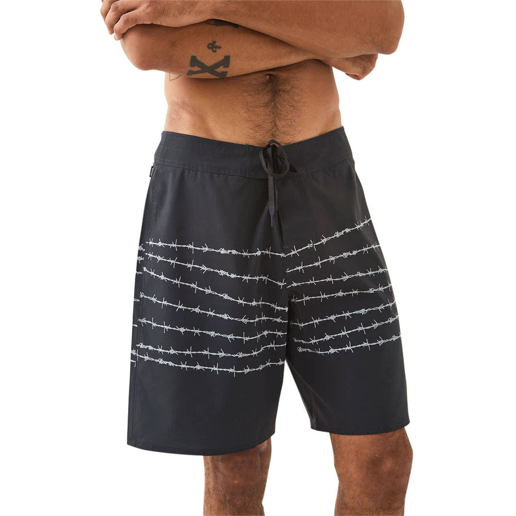 Brixton Blitz 19" Boardshorts - Black/Barb Wire