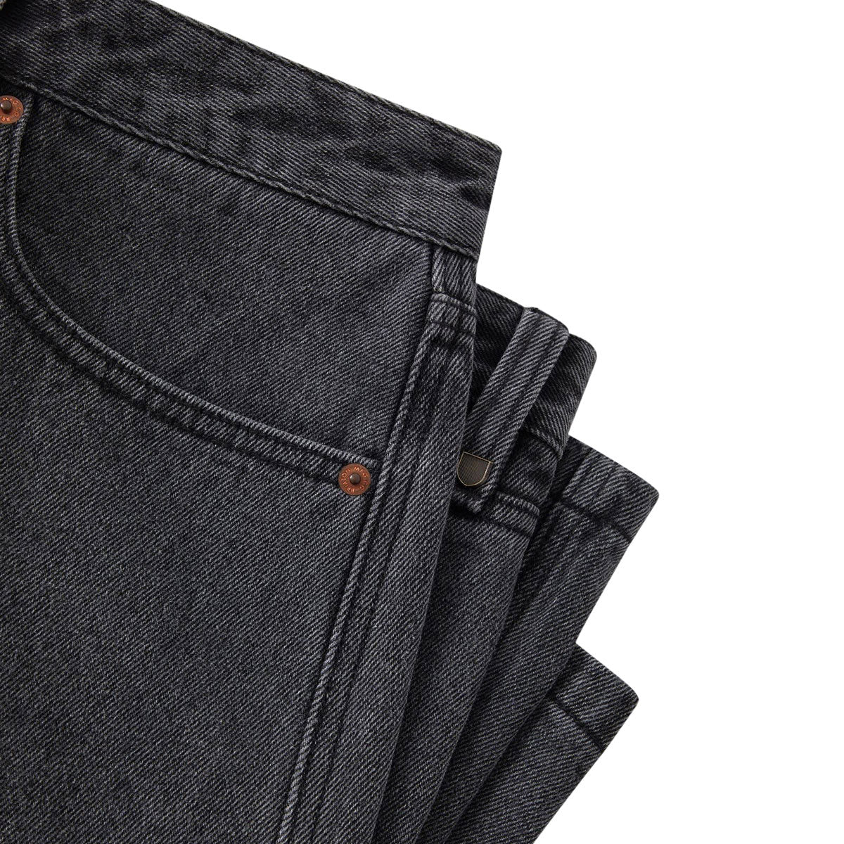 Brixton Relaxed Shorts - Washed Black Denim
