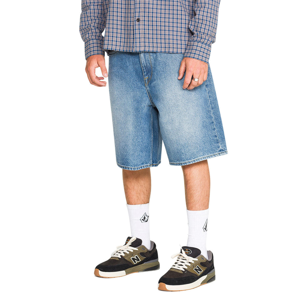 Volcom Billow Denim 22 Shorts - Euro Light Blue