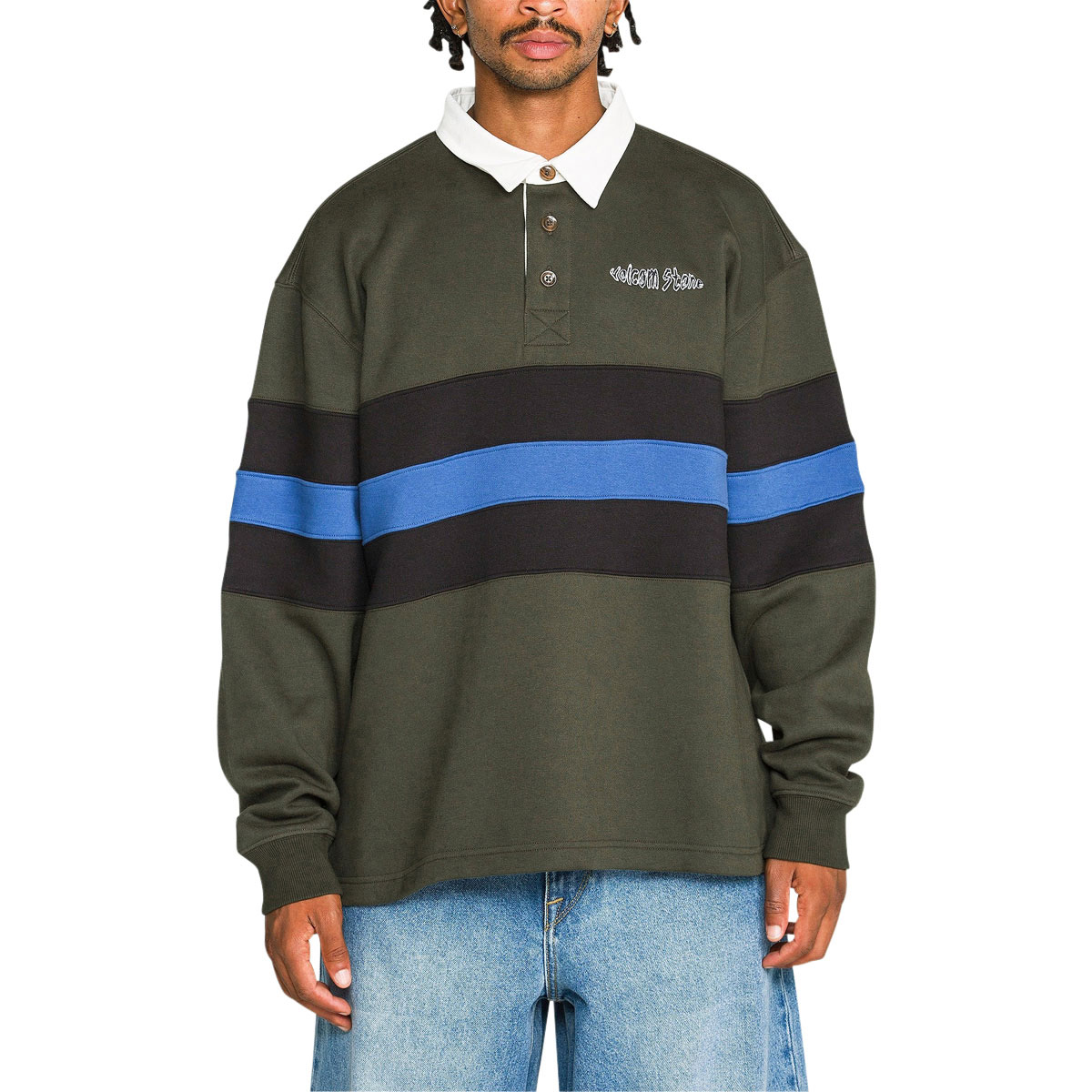 Volcom Scratch Stone Fleece Sweatshirt - Rinsed Black
