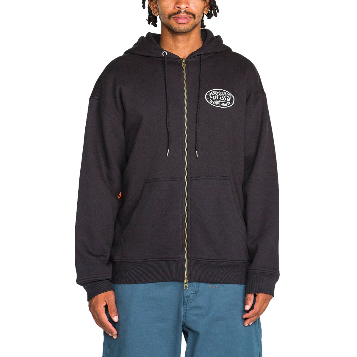 Volcom On The Hunt Workwear Zip Hoodie - Antique Black