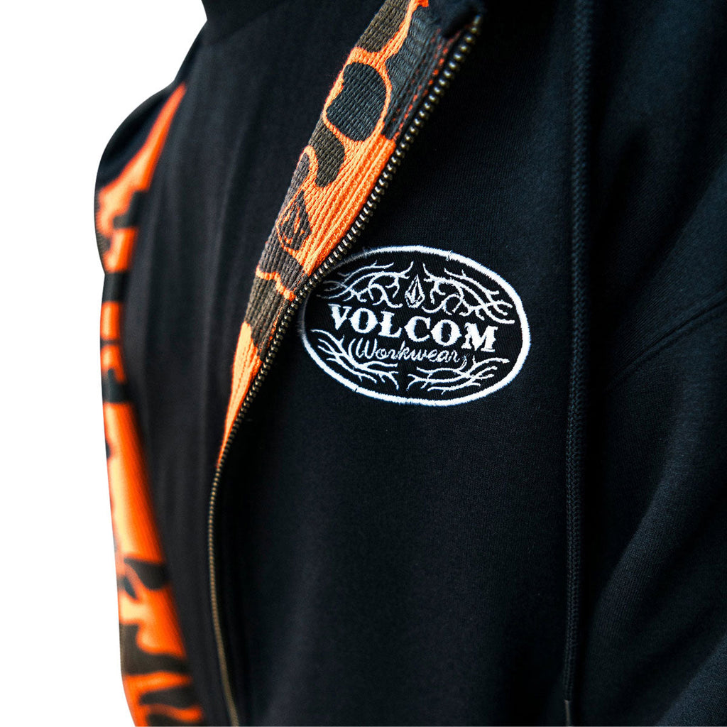 Volcom On The Hunt Workwear Zip Hoodie - Antique Black