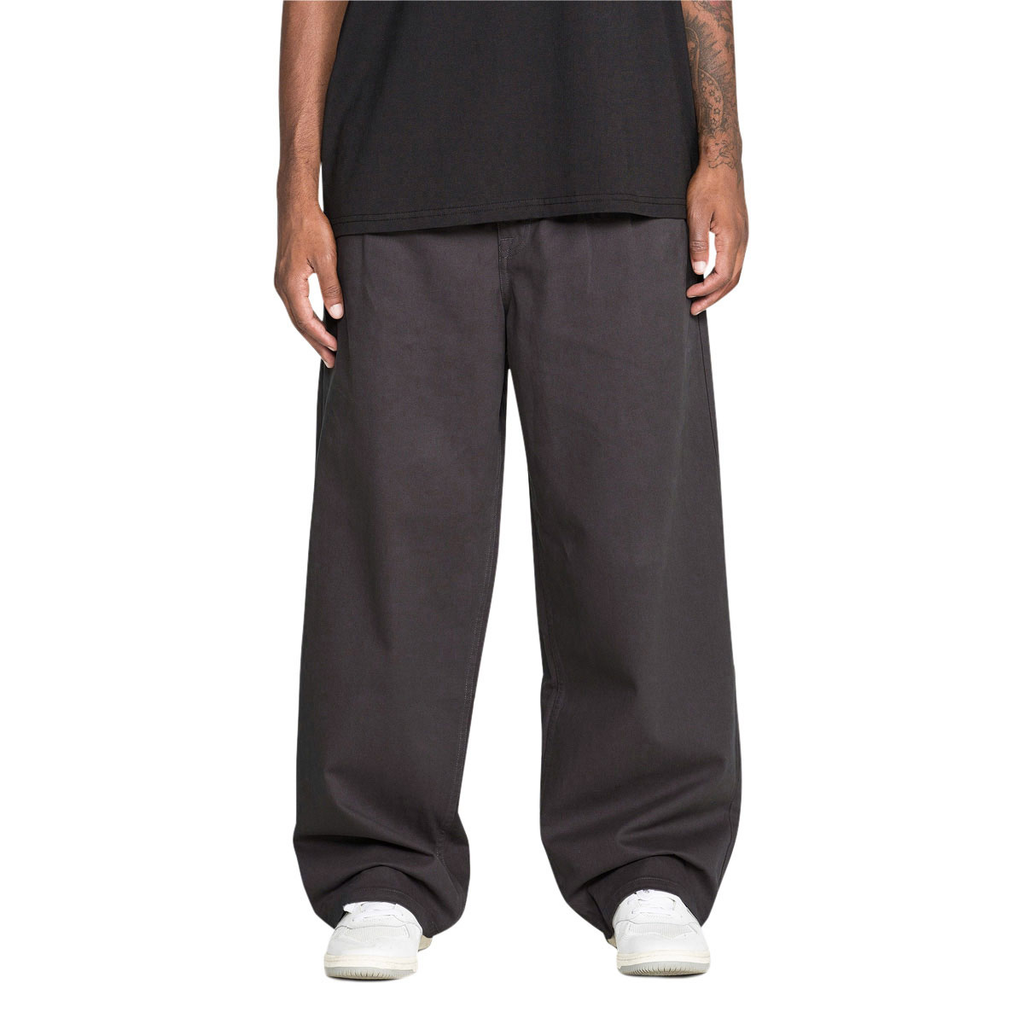 Volcom Chillow Pleat Elastic Waist Pants - Asphalt Black