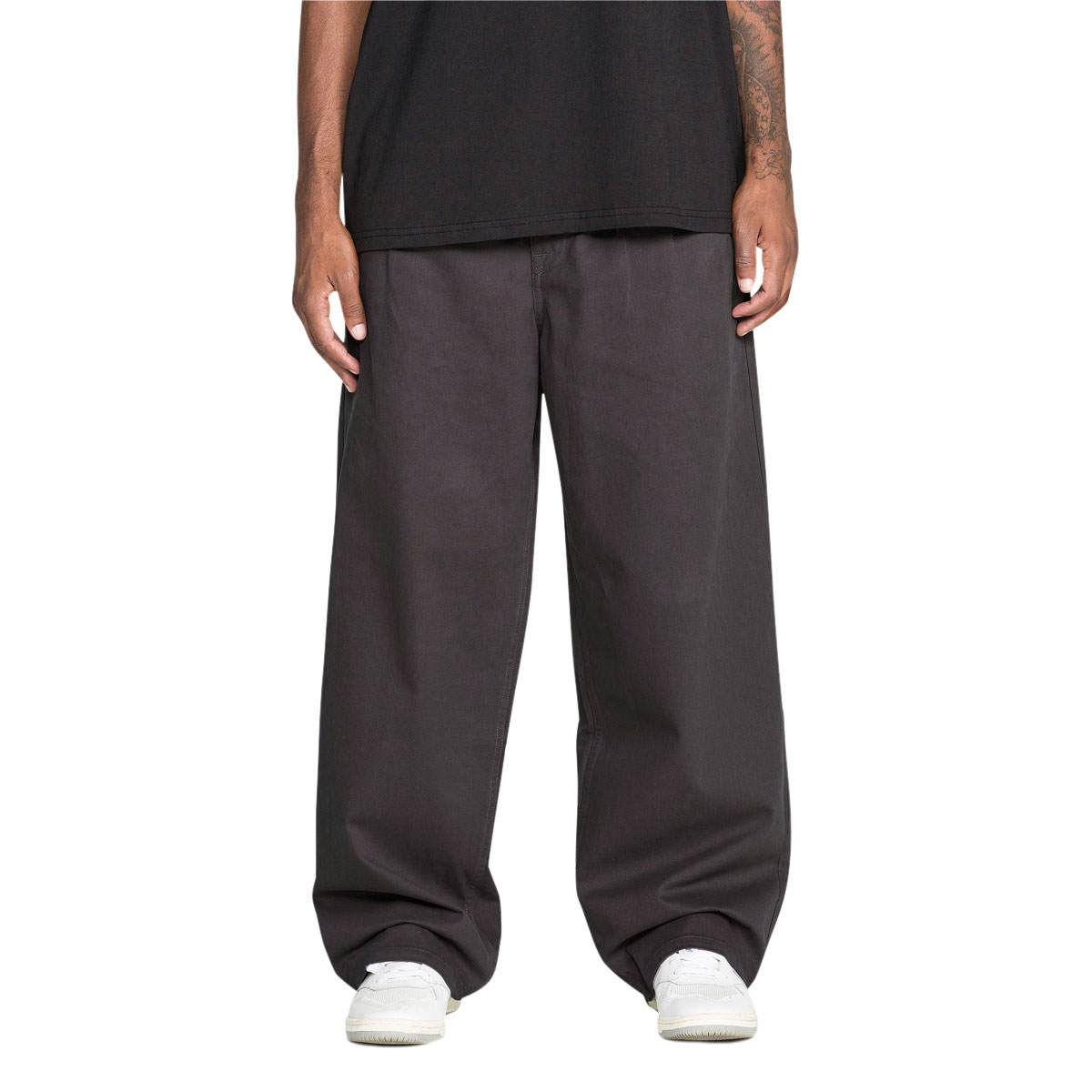 Volcom Chillow Pleat Elastic Waist Pants - Asphalt Black