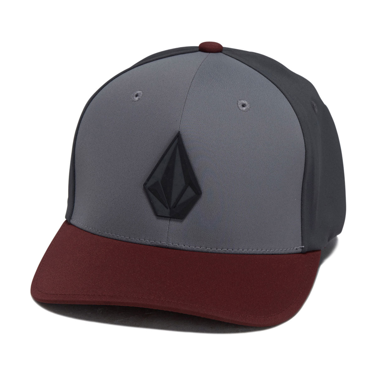 Volcom Stone Tech Flexfit Delta Hat - Burgundy